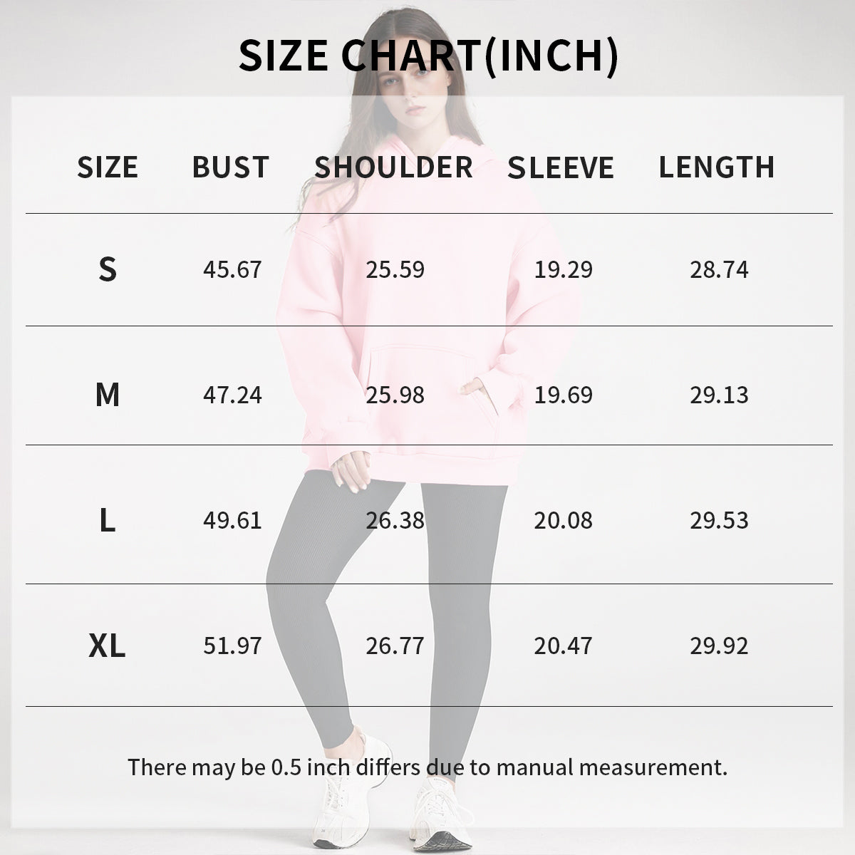 Attraco Women's Oversized Long Sleeve Fleece Hoodie Sweatshirt with Kangaroo Pocket For Winter