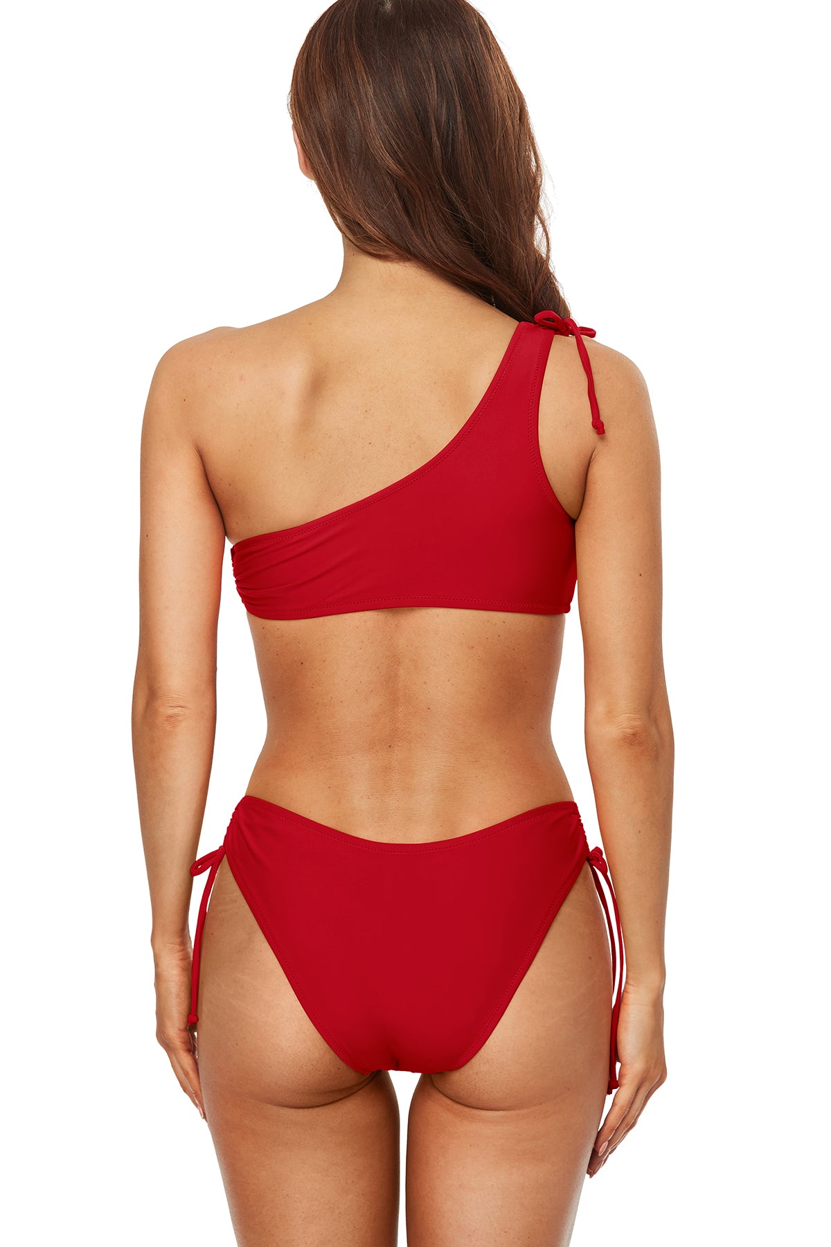 One Shoulder Sexy Bowknot Halter Bikini Swimsuit-7450