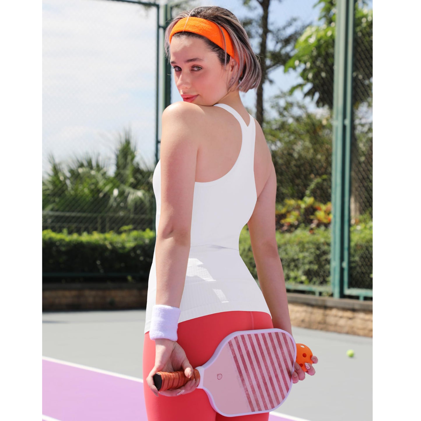 Attraco Women's Ribbed Workout Tank Tops with Built in Bra Tight Racerback Scoop Neck Athletic Top