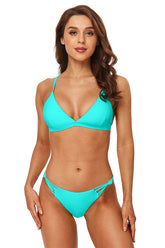 Women's Strappy Triangle Bikini Set-7518