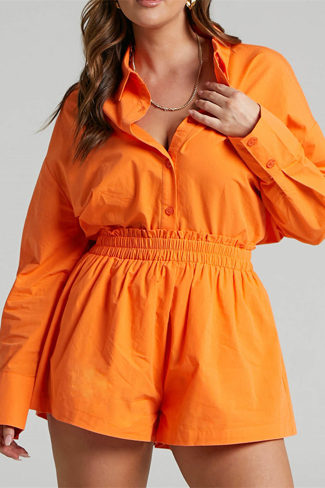 Lounge Tracksuit Outfit Sets Shirt and Short Sets-AL9528