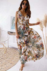 Women's Floral Print Boho Maxi Dresses-AL9937