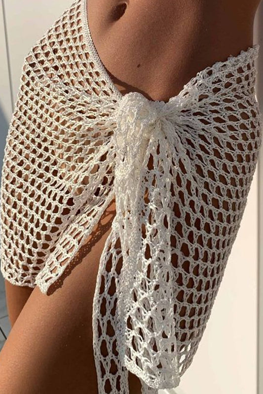 Hollow Out Crochet Beach Cover Ups Skirt -X9D0015