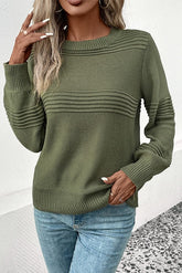 Womens Long Sleeve Solid Sweaters