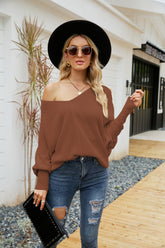 Long Sleeves V Neck Pullover Sweater-AL9407