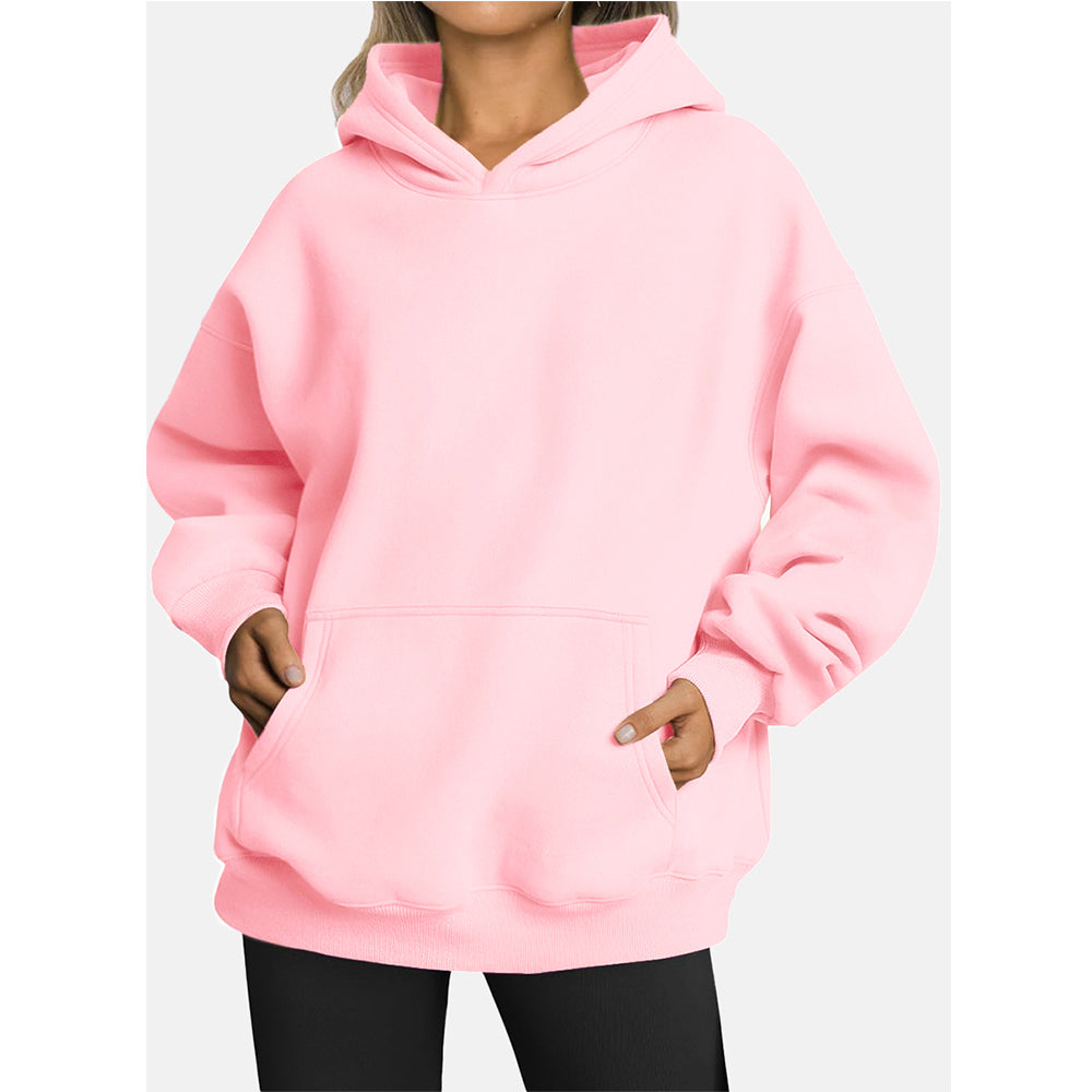 Attraco Women's Oversized Long Sleeve Fleece Hoodie Sweatshirt with Kangaroo Pocket For Winter