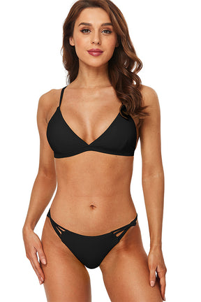 Women's Strappy Triangle Bikini Set-7518