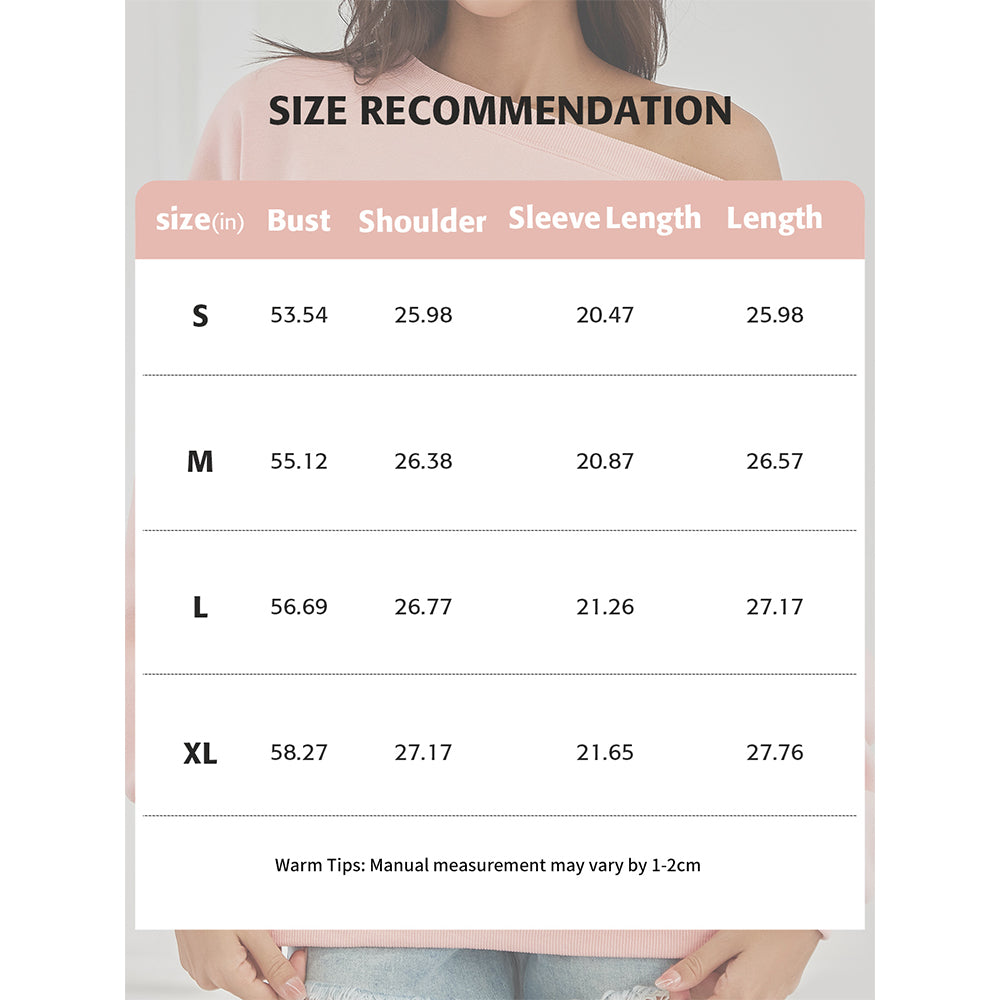 Attraco Women's Off shoulder Long Sleeve Sweatshirt Oversized Number Pattern Fleece lined Pullover Top Fallfreshness