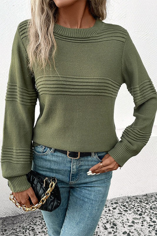 Womens Long Sleeve Solid Sweaters