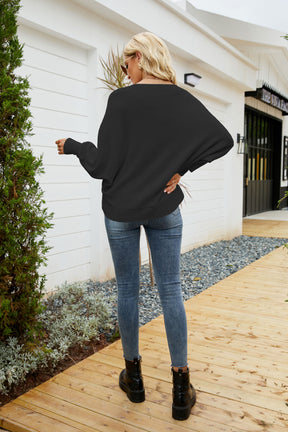 Long Sleeves V Neck Pullover Sweater-AL9407