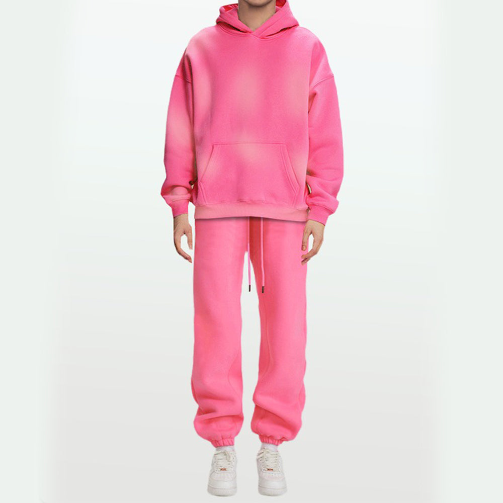 Attraco 2025 Autumn and Winter Women's Spray-dyed Hooded Sweatshirt High Street Trend Oversize Loose Hoodies