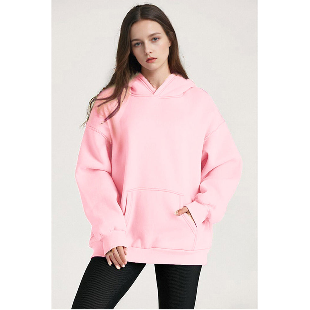 Attraco Women's Oversized Long Sleeve Fleece Hoodie Sweatshirt with Kangaroo Pocket For Winter