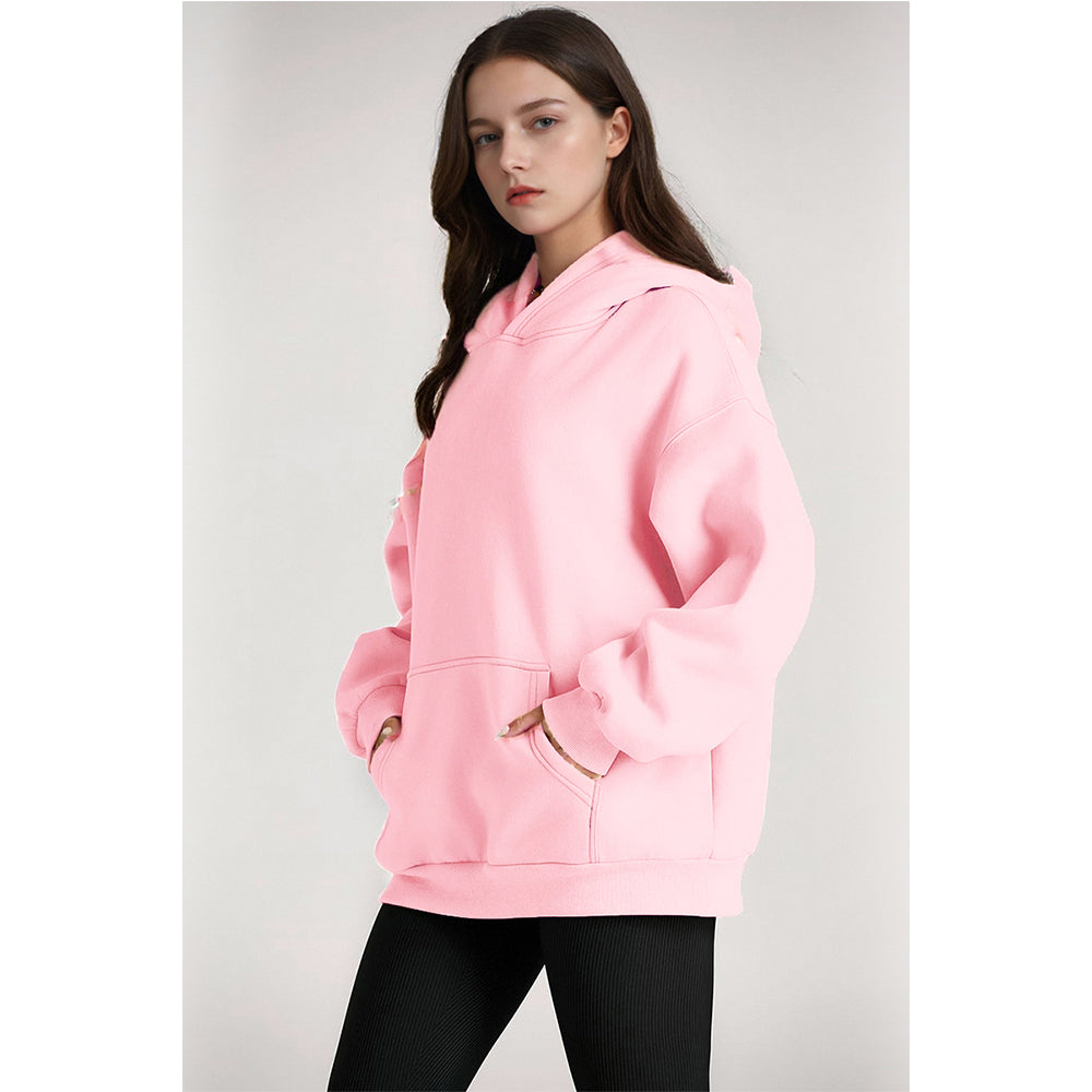 Attraco Women's Oversized Long Sleeve Fleece Hoodie Sweatshirt with Kangaroo Pocket For Winter