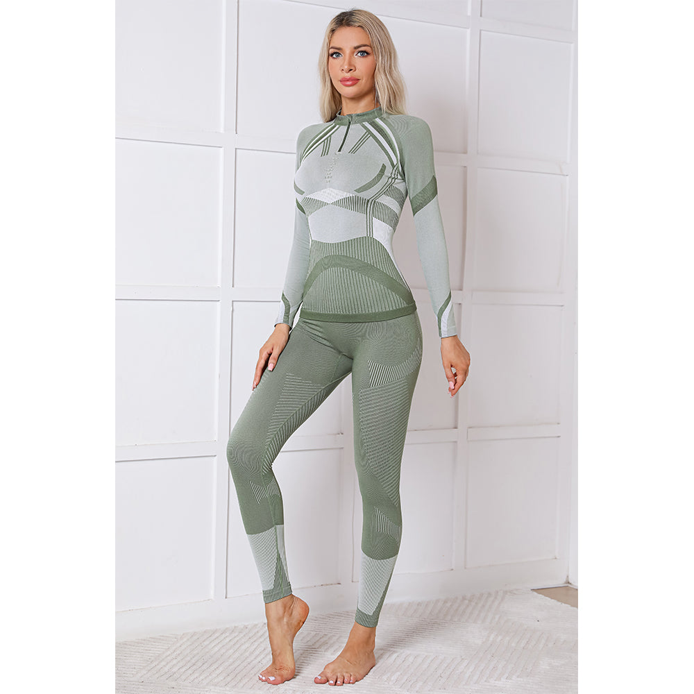 Attraco Women's Thermal Underwear Sets Half Zip Long Johns Underwear Thermal Wear Thermal Set For Winter