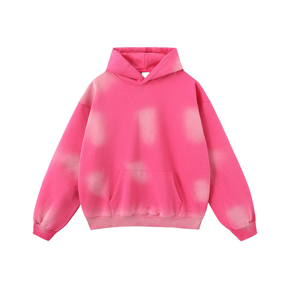Attraco 2025 Autumn and Winter Women's Spray-dyed Hooded Sweatshirt High Street Trend Oversize Loose Hoodies