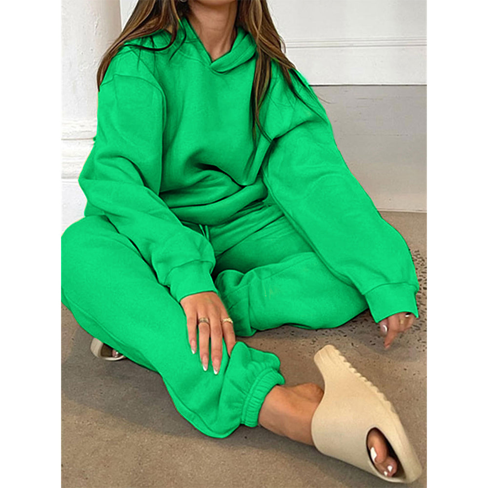 Attraco Womens 2 Piece Outfits Lounge Hoodie Sweatsuit Sets Oversized Sweatshirt Baggy Fall Fashion Sweatpants Tracksuit Set