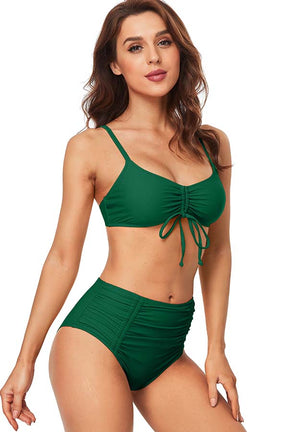 Women Starps Bikini Top With High Rise Bottoms-7451