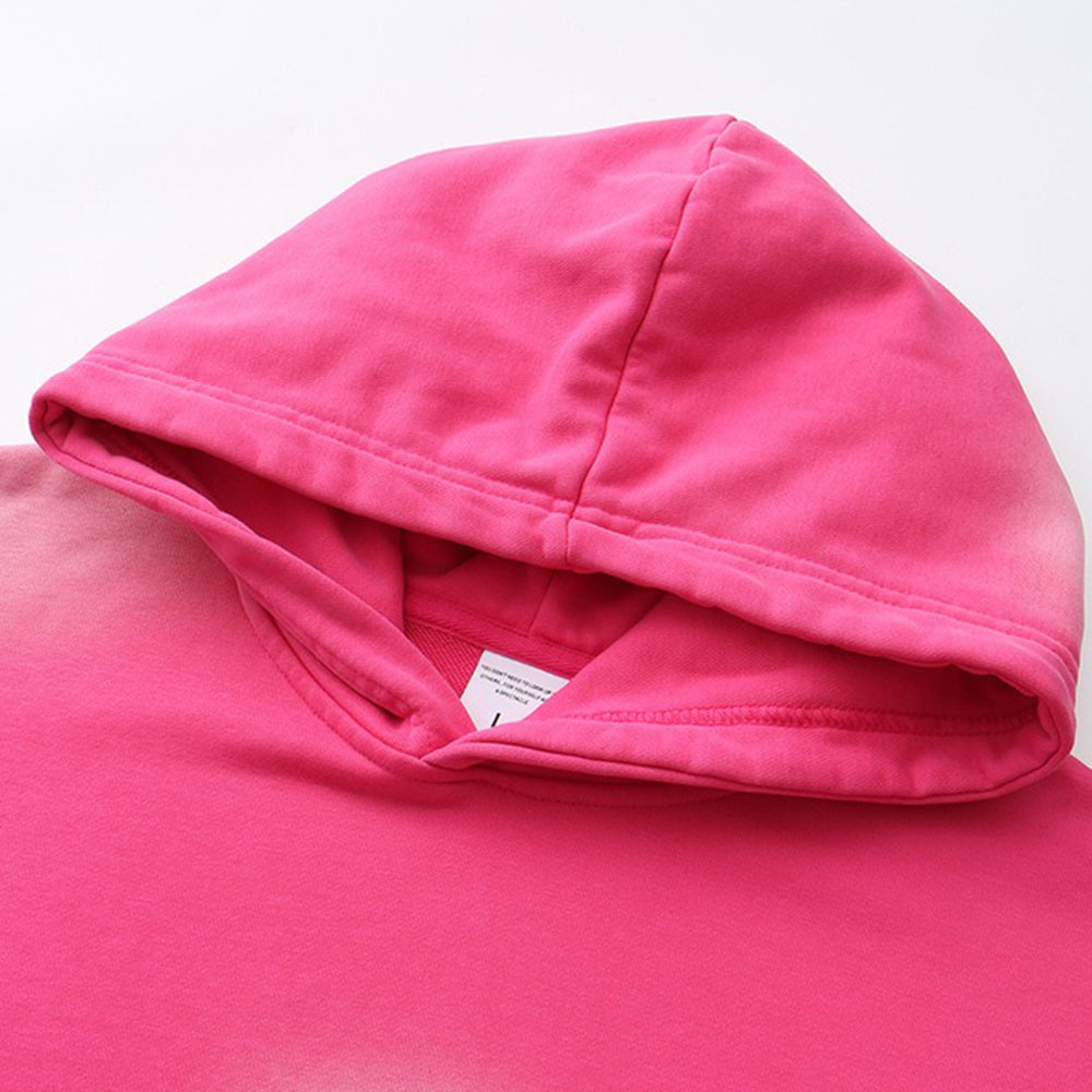 Attraco 2025 Autumn and Winter Women's Spray-dyed Hooded Sweatshirt High Street Trend Oversize Loose Hoodies