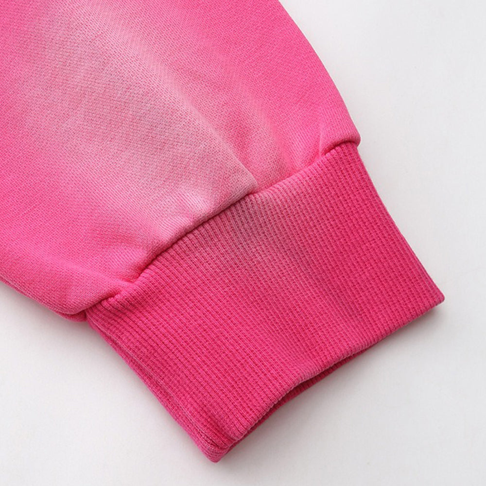 Attraco 2025 Autumn and Winter Women's Spray-dyed Hooded Sweatshirt High Street Trend Oversize Loose Hoodies