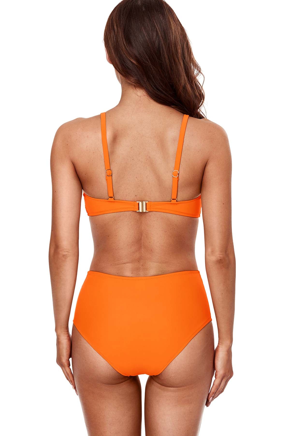 Women Starps Bikini Top With High Rise Bottoms-7451