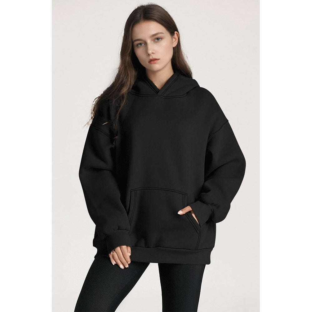 Attraco Women's Oversized Long Sleeve Fleece Hoodie Sweatshirt with Kangaroo Pocket For Winter