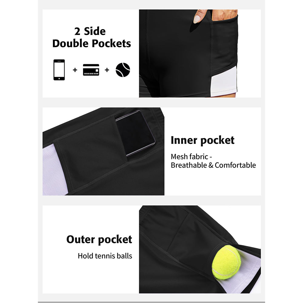 Attraco Women's Tennis Dress with Shorts Golf Workout Exercise Activewear