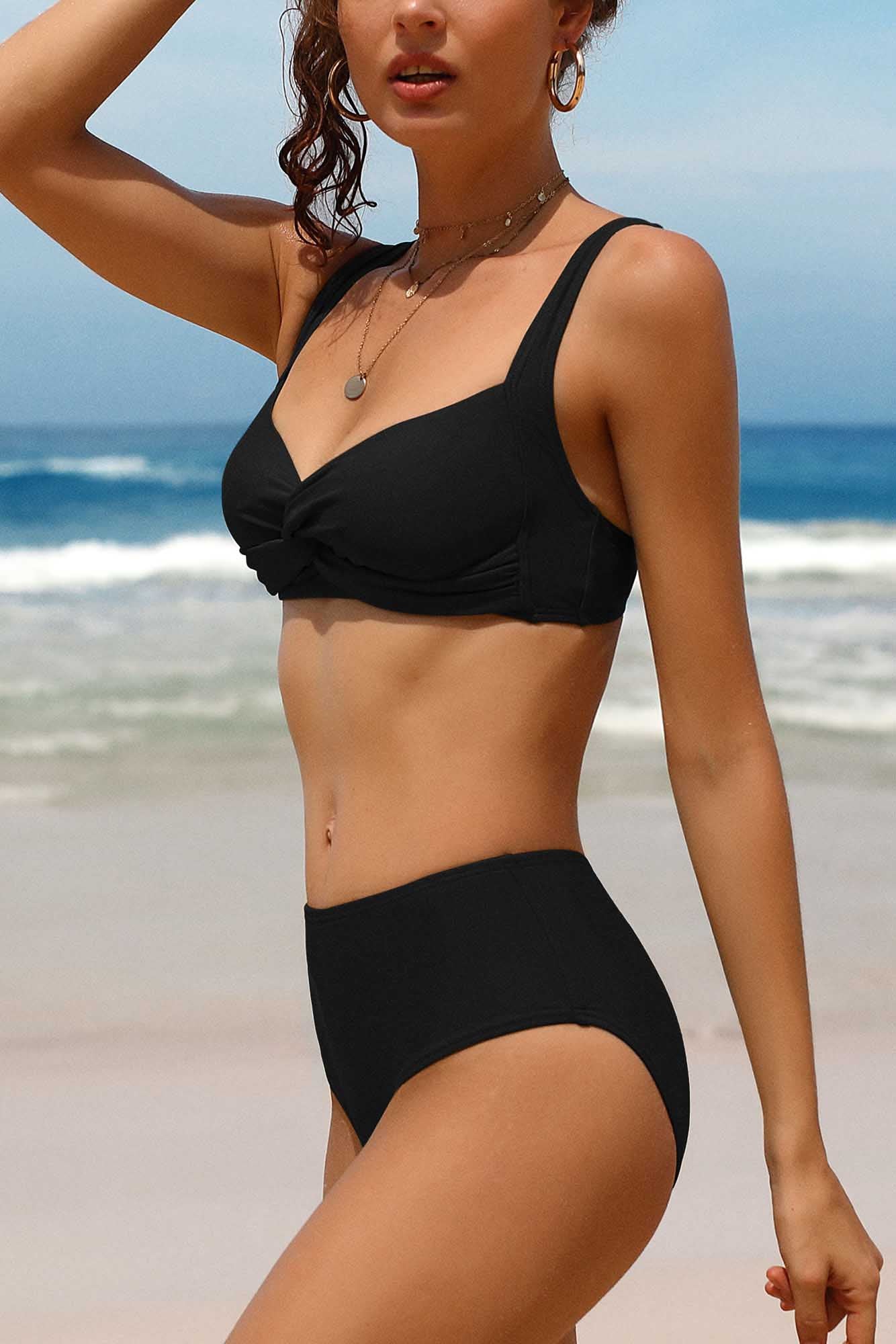 Women Twist High Waisted Bikini Swimwear-7726