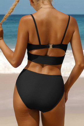 Womens High Neck Bikini Two Piece Padded Swimsuit-7711