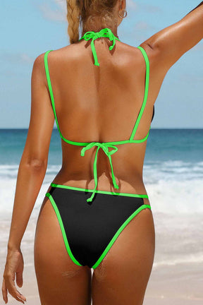 Women's Halter Bikini Swimsuits Two Piece Sets-7582