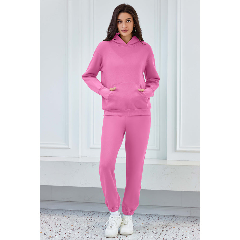 Attraco Womens 2 Piece Outfits Lounge Hoodie Sweatsuit Sets Oversized Sweatshirt with Sweatpants Tracksuit Set