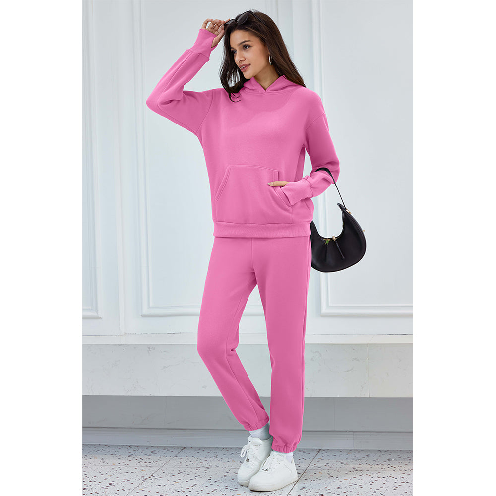 Attraco Womens 2 Piece Outfits Lounge Hoodie Sweatsuit Sets Oversized Sweatshirt with Sweatpants Tracksuit Set