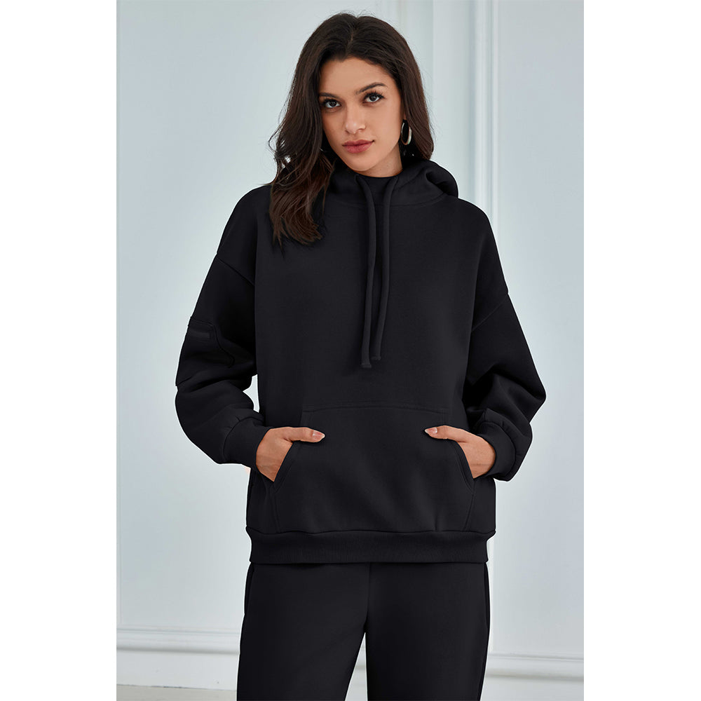 Attraco Women's Airplane Model Travel Hoodie Eye Mask Built in Long Sleeve Oversized Sweatshirt Fleece Hooded with Kangaroo Pocket