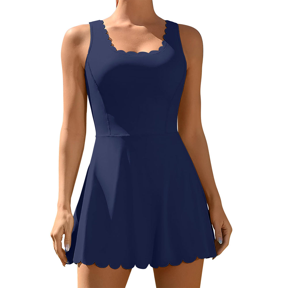 Attraco Women's Tennis Dress with Shorts Workout Golf Skirts with Pockets Athletic Dresses Sport Dresses