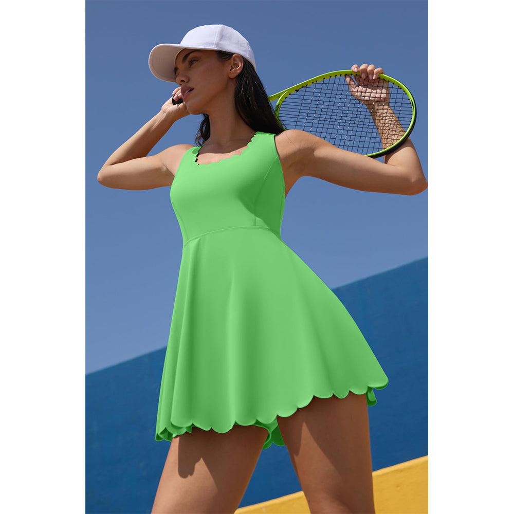 Attraco Women's Tennis Dress with Shorts Workout Golf Skirts with Pockets Athletic Dresses Sport Dresses