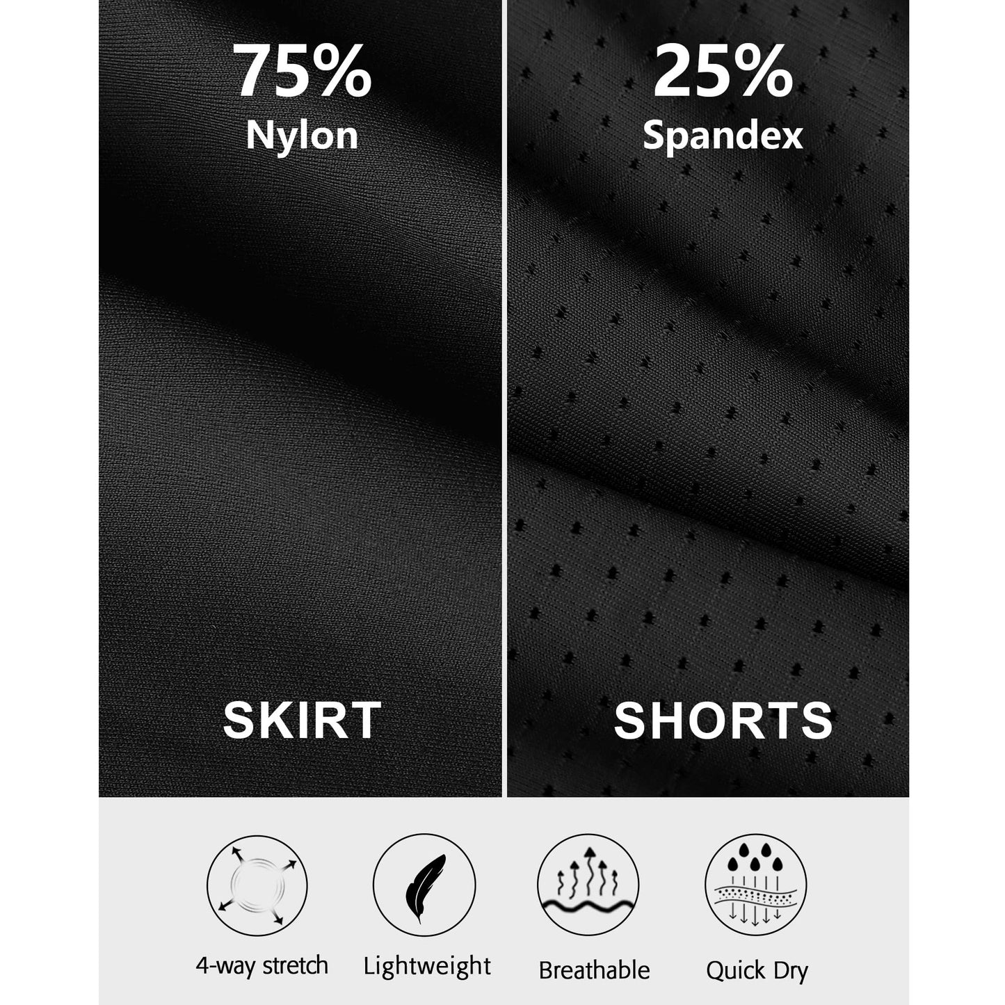 Attraco Women's Tennis Dress with Shorts and Pockets Racerback Golf Workout Outfits