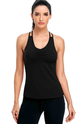 Tight Workout Athletic Camisole with Built in Bra-2325