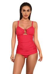 Women Cutout Two Piece Bathing Suit Tankini Set-4144