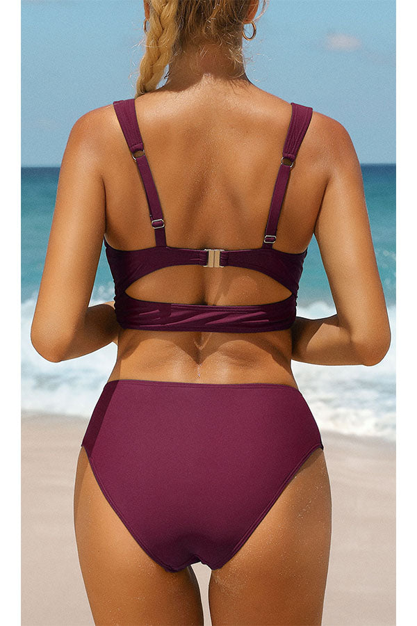 High Waisted Bikini Cross Push Up Bikini Swimsuits-7729