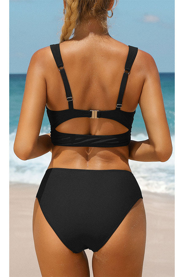 High Waisted Bikini Cross Push Up Bikini Swimsuits-7729