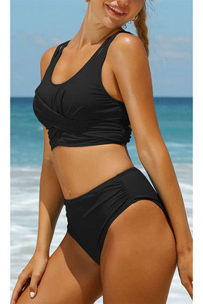 High Waisted Bikini Cross Push Up Bikini Swimsuits-7729