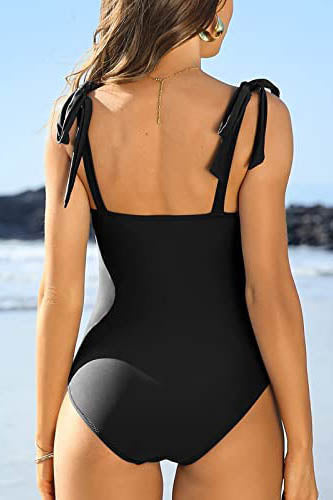 One Piece Swimsuits Tummy Control Ruched Monokini Bathing Suits