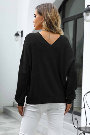 Women Oversize Long Sleeves Knitted Pullovers Top-ALSM0001