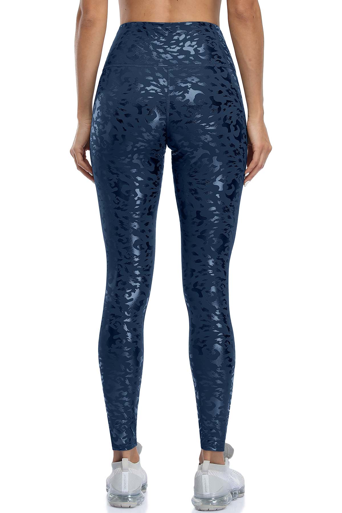 Metallic Printed Workout Yoga Leggings With Pocket-2257